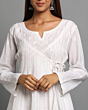 White chikan kurti