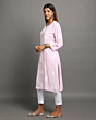 Pink Chikan Kurti