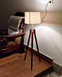 Modern Tripod Wooden LED Floor Lamp | 45x45x150 Inches