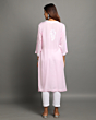 Pink Chikan Kurti