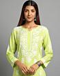 Green Chikan Kurti