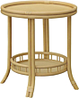 Dastkar Crafts Rattan Wicker Round End Table