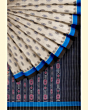 Offwhite Blue Sambalpuri Handwoven Single Ikat Cotton Saree SFCSARAJ86