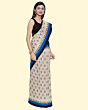 Offwhite Blue Sambalpuri Handwoven Single Ikat Cotton Saree SFCSARAJ86