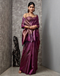 Handwoven Pure Raw Silk Saree | Magenta | KKJ06
