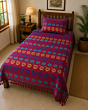 Handmade Cotton Bedsheet | Traditional Woven Cotton Bed Cover for Bedroom Decor 