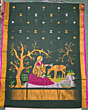 Handcrafted Ponduru Jamdani Cotton Saree| Deep Emerald Green