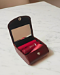 Handcrafted Leather Lipstick Case with Mirror for 3 Lipsticks
