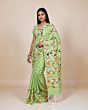 Soft Cotton Saree with Blouse Piece -Green