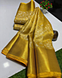 Premium Soft Tissue Silk Saree | Gold Zari Work Design