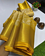Premium Soft Tissue Silk Saree | Gold Zari Work Design