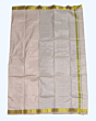 Silk Dhothi | Pink Color Dhothi with Golden Zari Wide Stripe  | AT 459