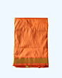 Orange Colour Silk Dhothi and Angavastram Set 