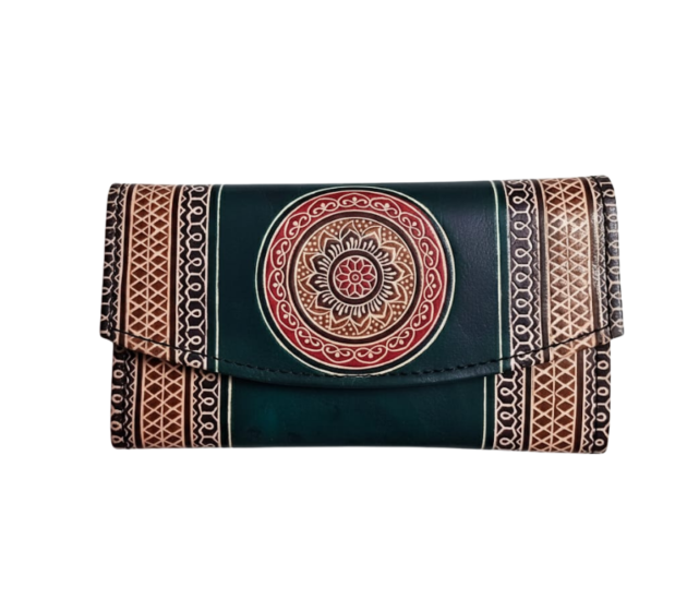 Genuine  Leather Shantiniketan Clutch Bag purse