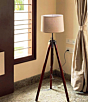 Modern Tripod Wooden LED Floor Lamp | 45x45x150 Inches