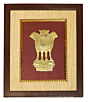 Brass Antique Styamev Jayate With Frame