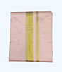 Salem Handloom Silk Dhoti with Golden Zari Mini Stripe |  Pink | AT 746 