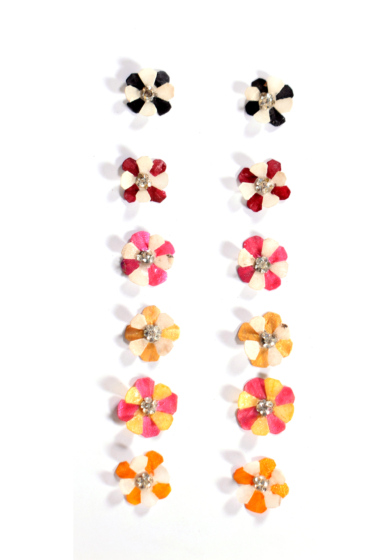 Handmade Fish Scale Earrings | Set of 6 | Multicolour