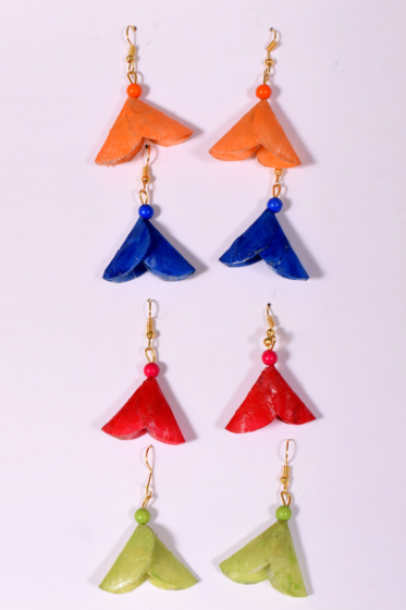 Handmade Fish Scale Earrings | Set of 4 | Multicolour
