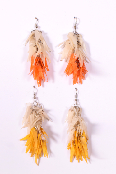 Handmade Fish Scale Earrings | Set of 2 | Multicolour