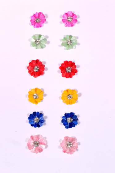 Handmade Fish Scale Earrings Studs | Set of 6 | Multicolour