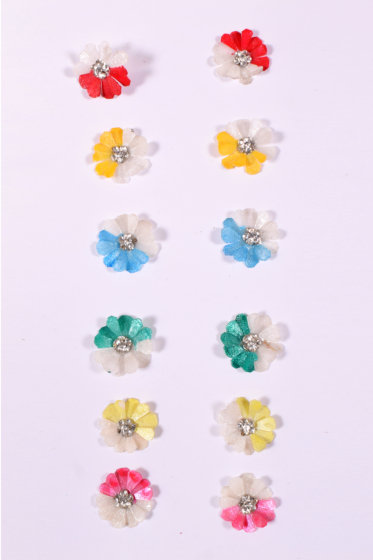 Handmade Fish Scale Earrings Studs | Set of 6 | Multicolour