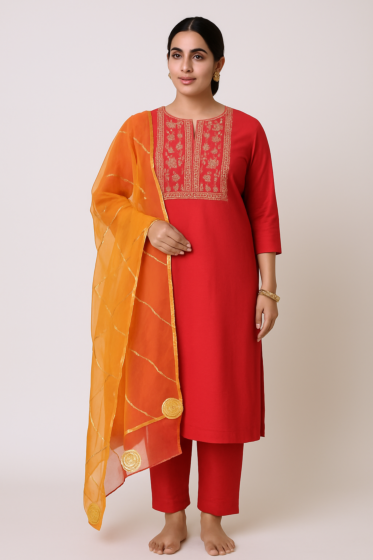 Gotta Patti Suit With Dupatta