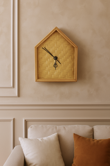 Bamboo Wall Clock 