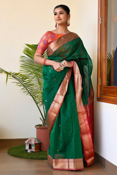 Maheshwari Saree Khatiya Border
