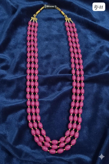 Handmade Beaded necklace | Pink