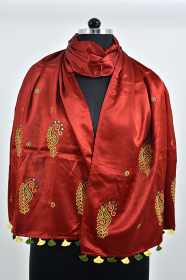 Handcrafted Mashru Ahir Work Stole