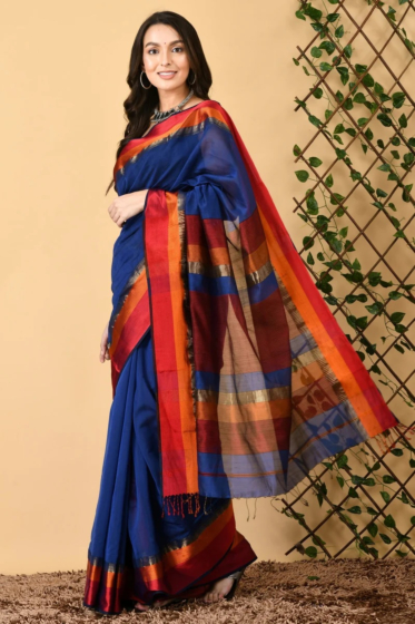 Maheshwari Saree Multi Border