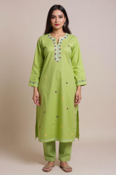 Hand Embroidered Ladies Kurti