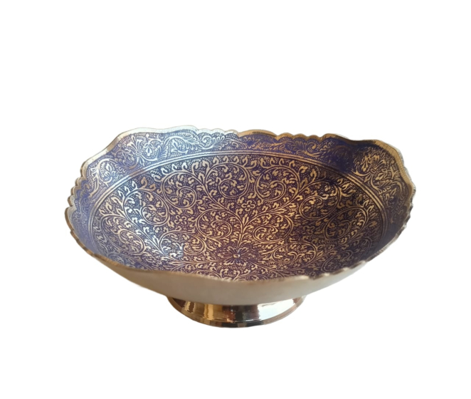 Elegant Brass fruit bowl triangle shaped