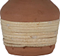 Home & Garden Natural Hand thrown Terracotta & Rattan Bud Vase