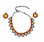 Sunset Flame Beaded Necklace and Earring Set