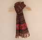Brown Multicolor Handwoven Merino Wool Traditional Kinnauri Stole