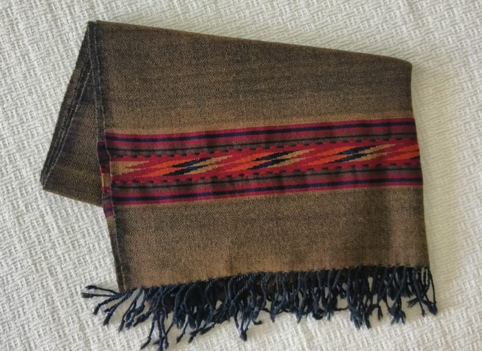 Kullu stole diamond weave effect