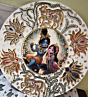 wooden mirror lippan art frame radha krishna 