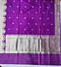Banarasi Karwa Mini Buti Silk Saree- Purple-Onesize