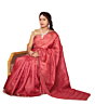 Tasar Dobby Silk Saree | Red
