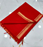 Elegant Kota Mangalgiri Silk Saree with Golden Zari Border & Blouse Piece