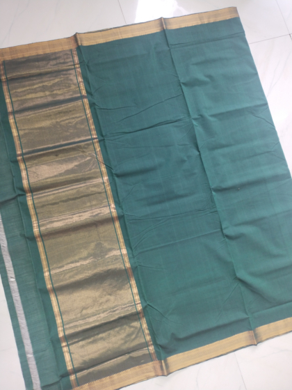 Mangalagiri Cotton Saree | Turquoise