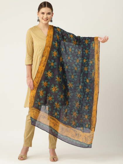 Tussar Cotton Hand Batik Dupatta