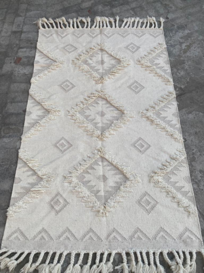 Creamy Handcrafted Rugs