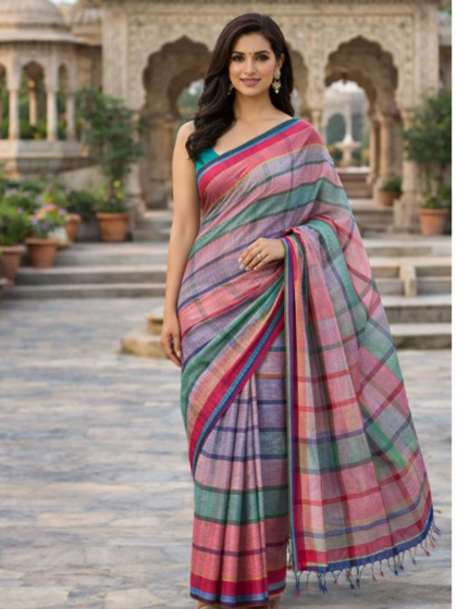 Handloom Cotton Gamcha Saree  