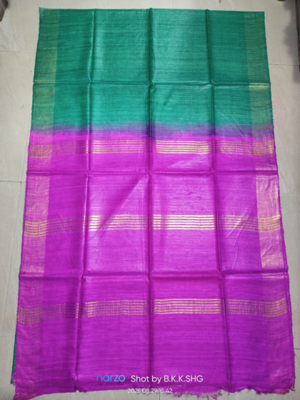 TASAR GHICHA JARI SILK SAREE 