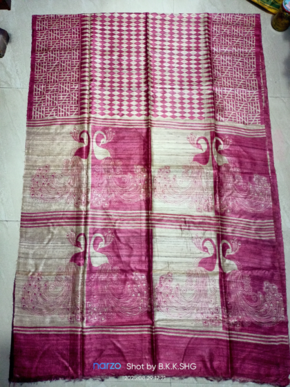 TASAR GHICHA SILK SAREE