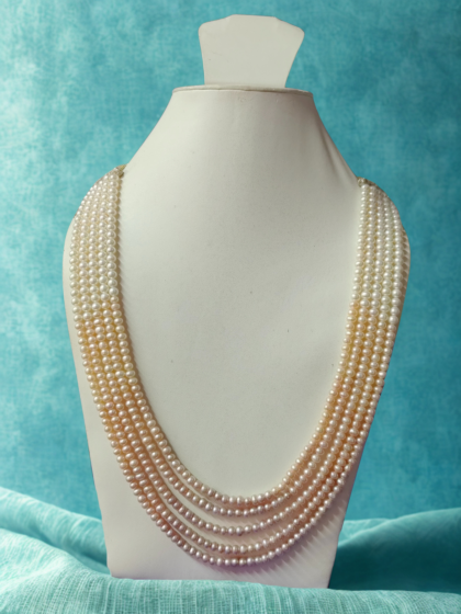Hyderabadi Shaded Pearl Layered Necklace
