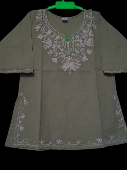 Baby emborided pure cotton kurti